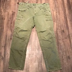 American Eagle Slouchy Green Skinnies
